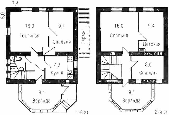 Планировка дома с зимним отоплением