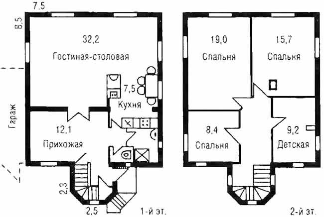 Планировка дома с зимним отоплением только первого этажа